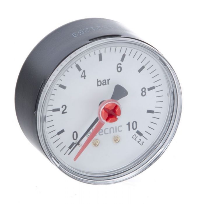 Altecnic Pressure Gauge 0 - 4 Bar 1/4 Inch Offset Back Connection 50mm Dial