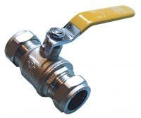 Yellow Lever Full Bore Ball Valve 15mm