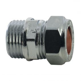 Compression Chrome Male Straight Couplings