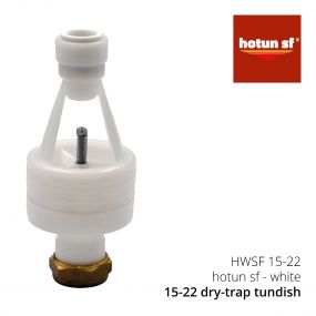 Hotun Dry Trap Tundish 15mm JG Speedfit x 22mm Compression - White HWSF15-22