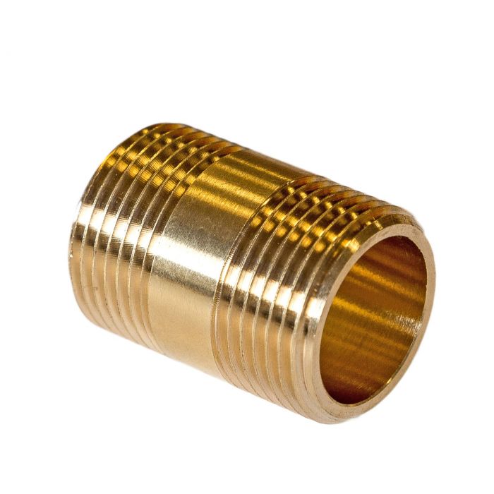 Yellow Brass Brass Spacer Nipple 2"
